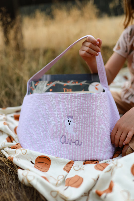 Seersucker Striped Bag for Halloween, Valentine's Day, Easter etc - more colors