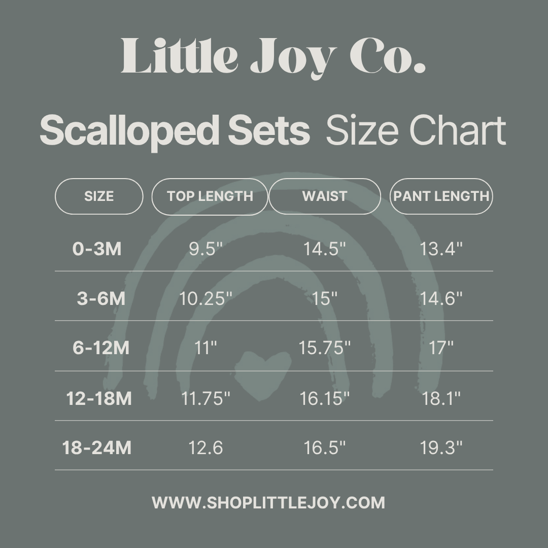 Girls Christmas Scalloped Set - Red, Cream, Green or Brown