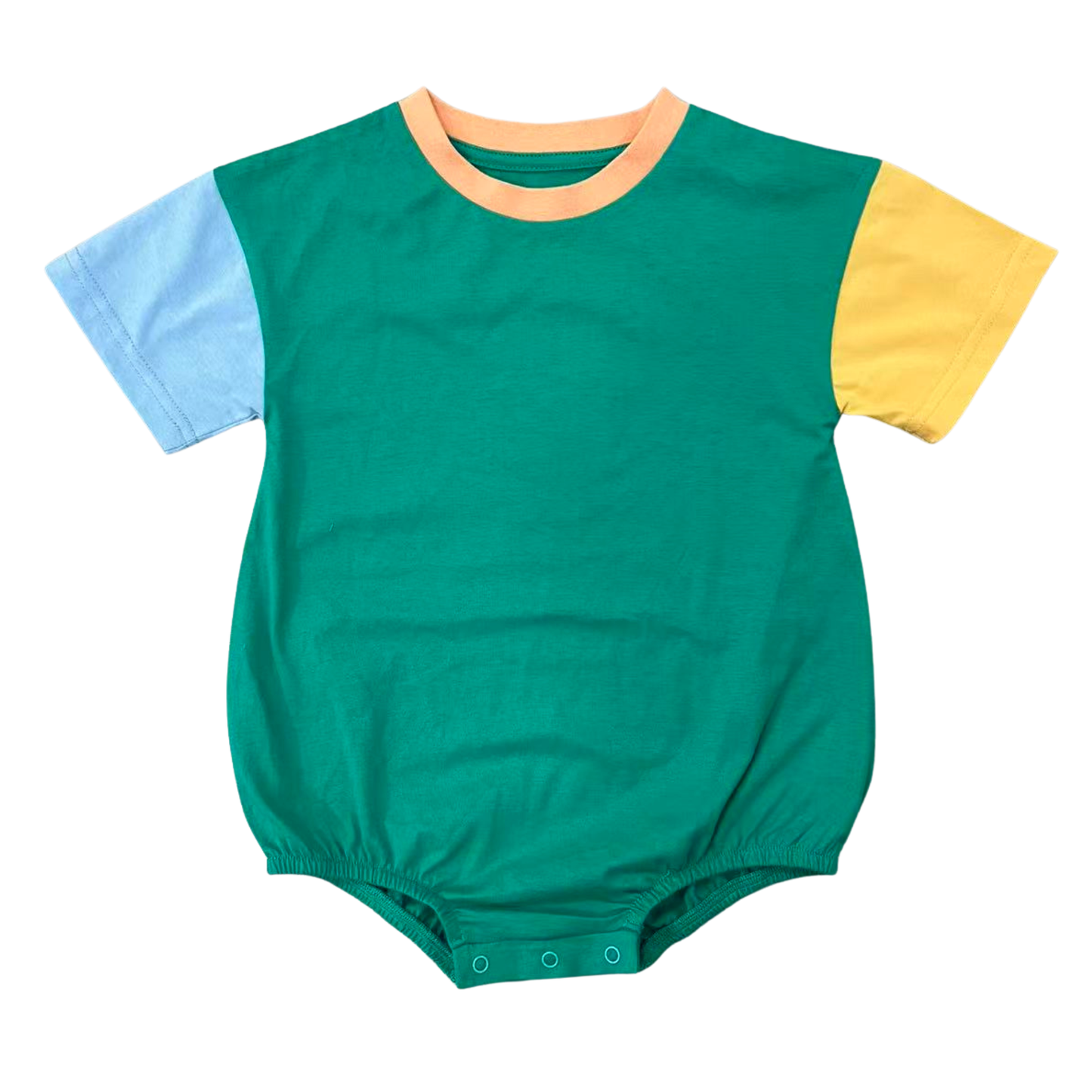 Organic Cotton Colorblock T-Shirt Romper