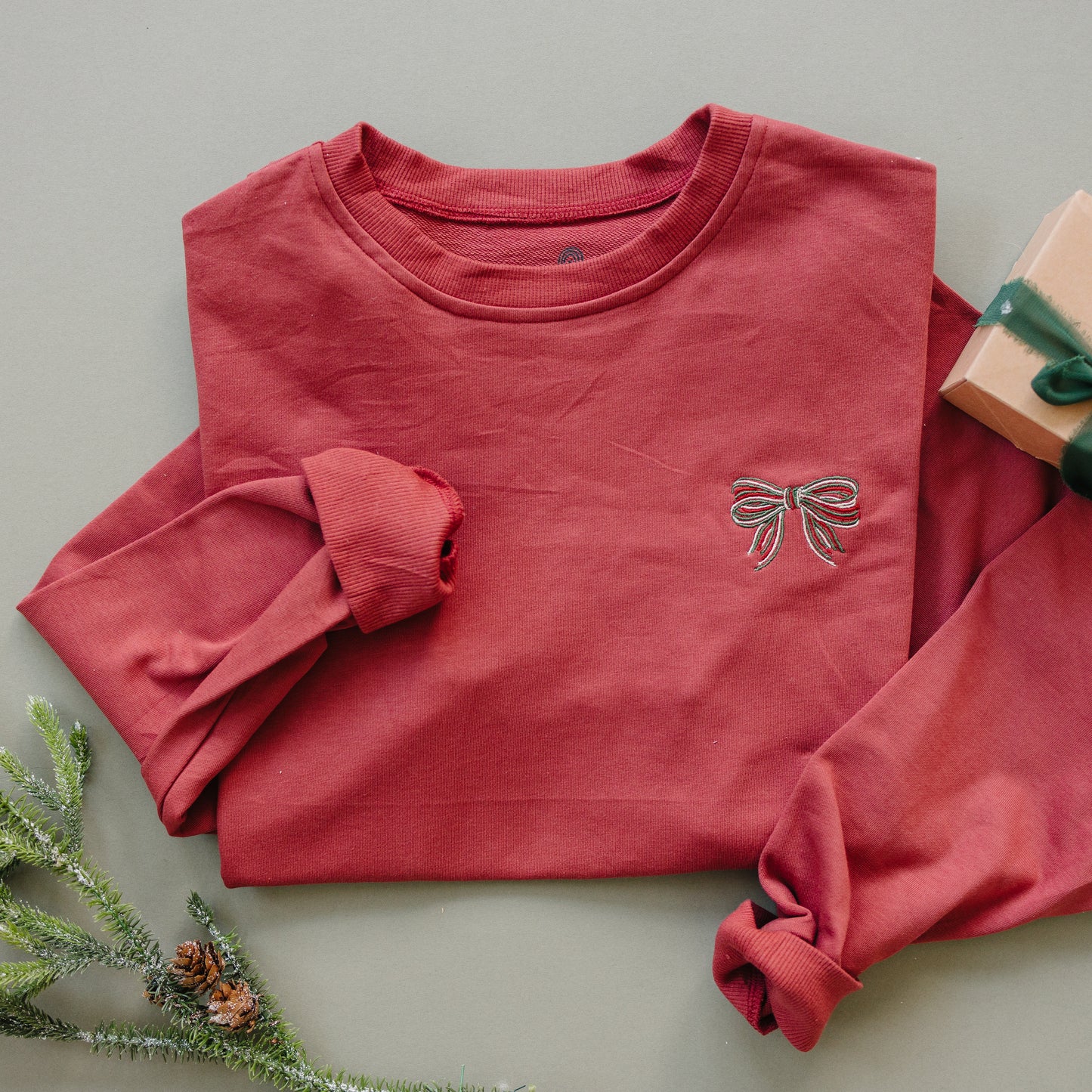 Adult Christmas Red Crewneck Sweatshirt