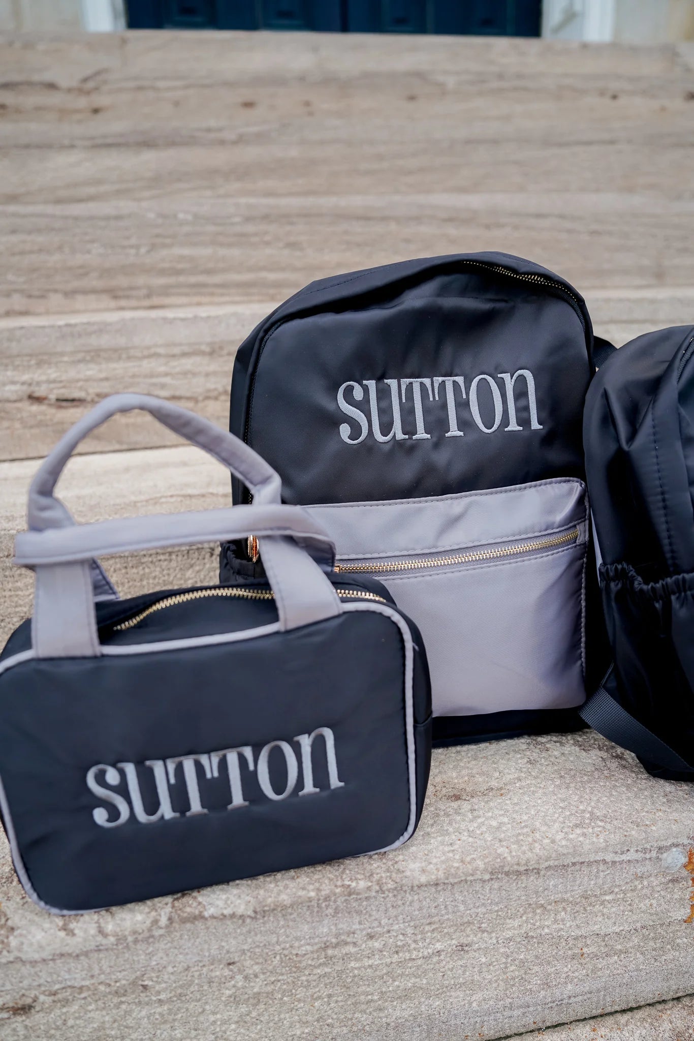 Black & Gray Colorblock Backpack - two sizes