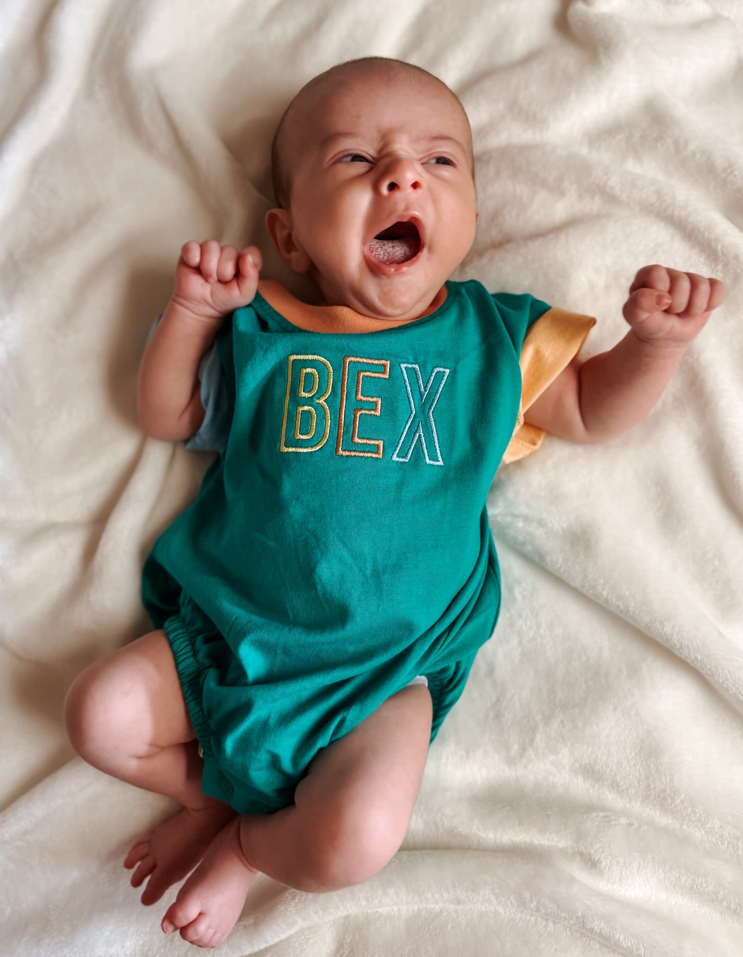 Organic Cotton Colorblock T-Shirt Romper