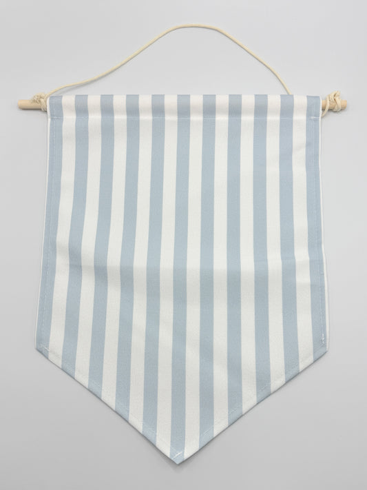 Blue Striped Canvas Hanging Banner - Two Sizes