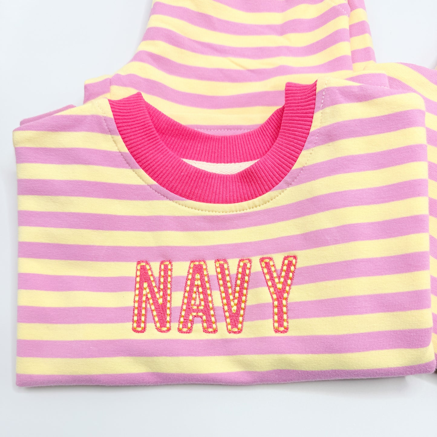PRESALE Organic Cotton Striped Shorts Set - Pink & Yellow *end of July