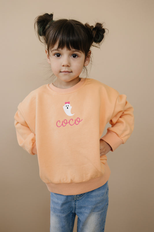 Crewneck Sweatshirt or Bubble Romper - Creamsicle Orange