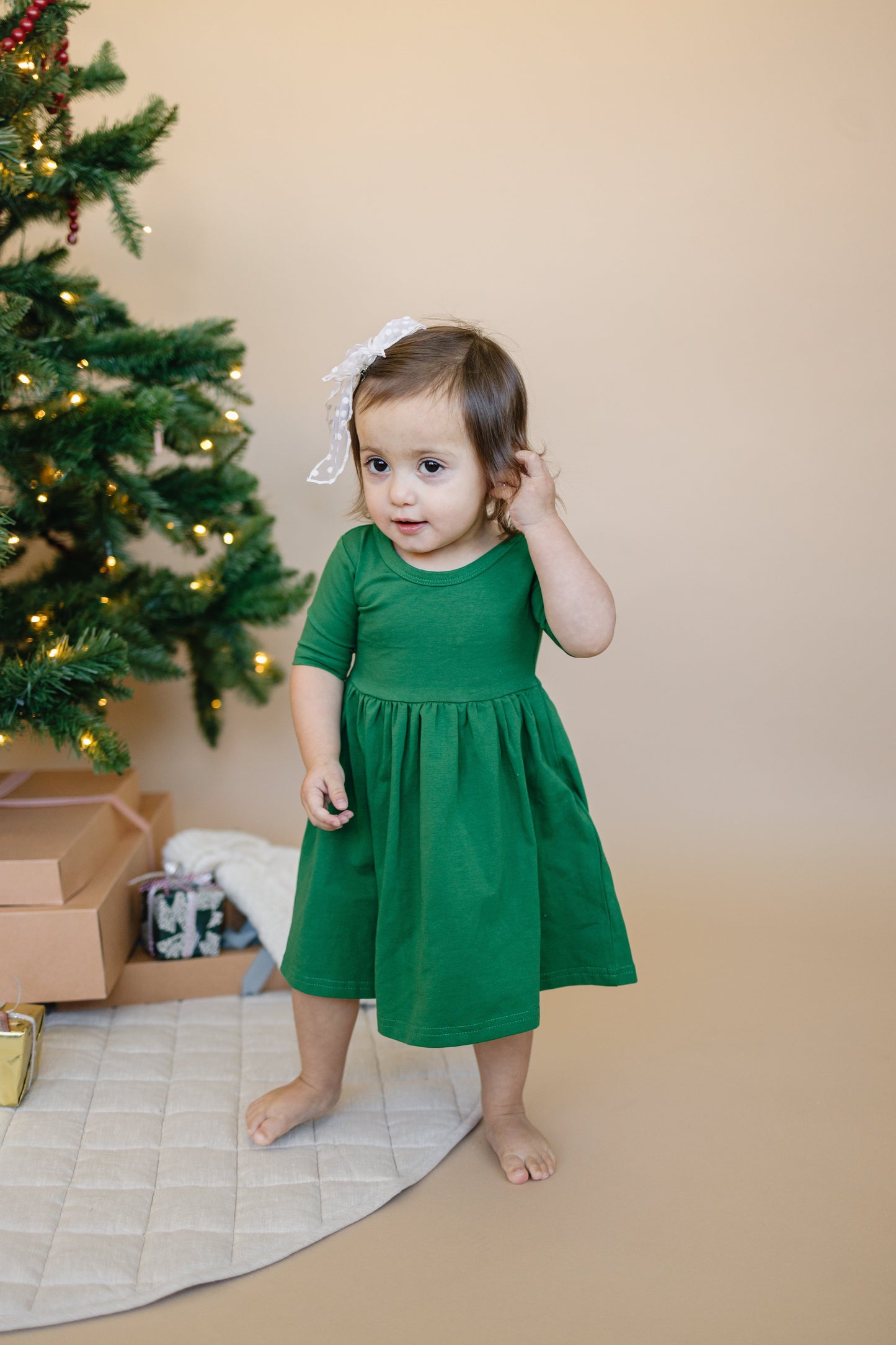 Organic Cotton Twirl Dress - Christmas