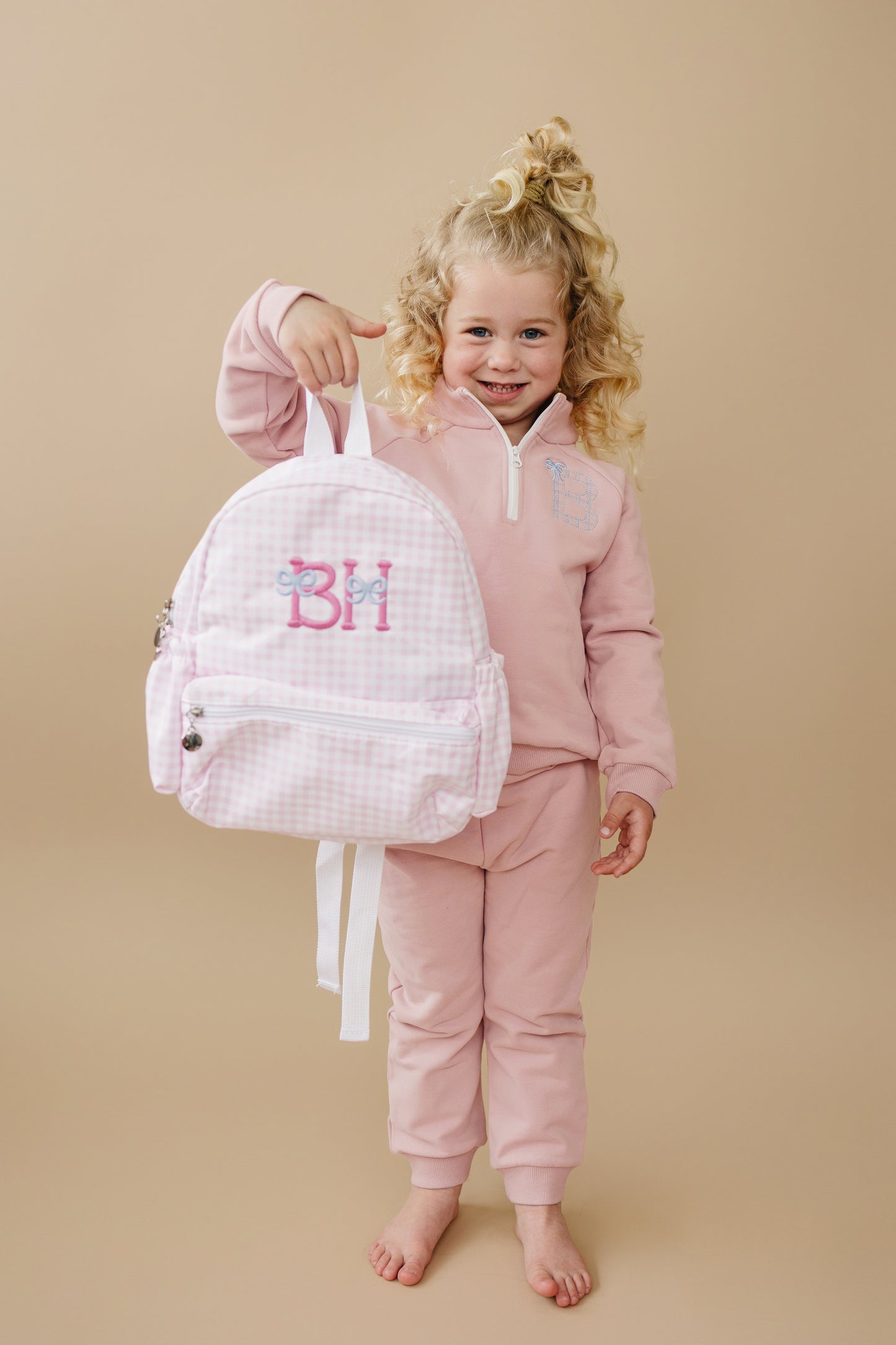 Toddler Backpack - Gingham or Floral Print