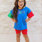 PRESALE 90s Colorblock Oversized Tee w/Optional Biker Shorts *mid-July