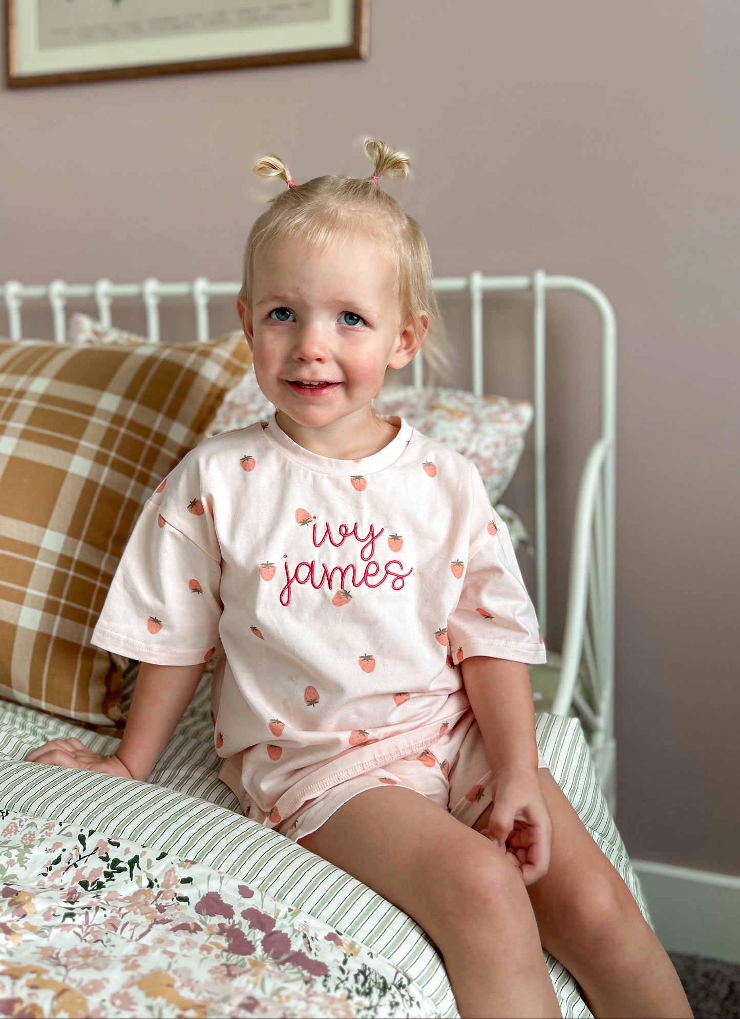 PRESALE Organic Cotton Strawberry Shorts Set