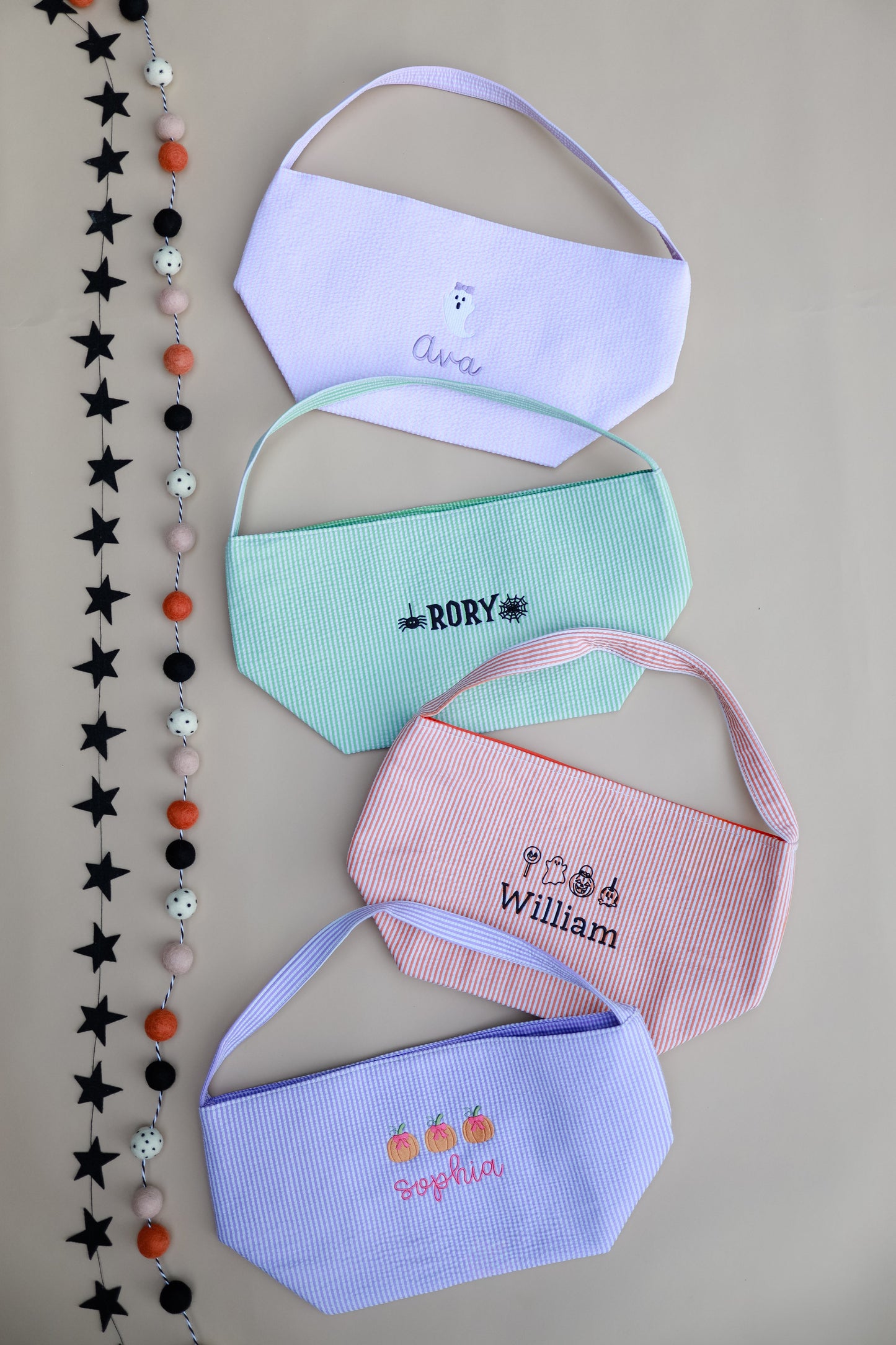 Seersucker Striped Halloween Bag - more colors