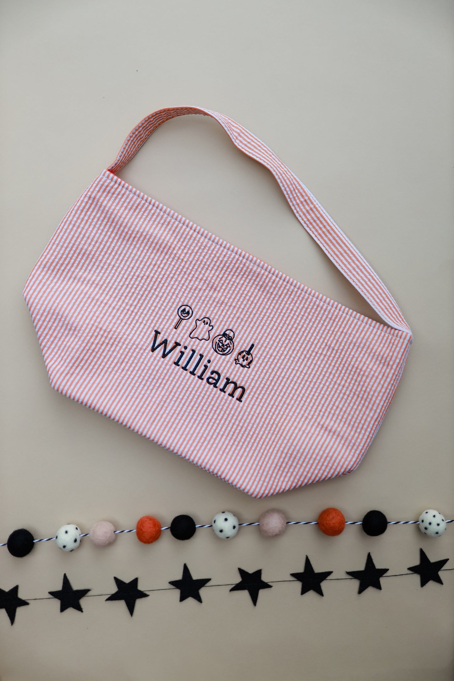 Seersucker Striped Halloween Bag - more colors