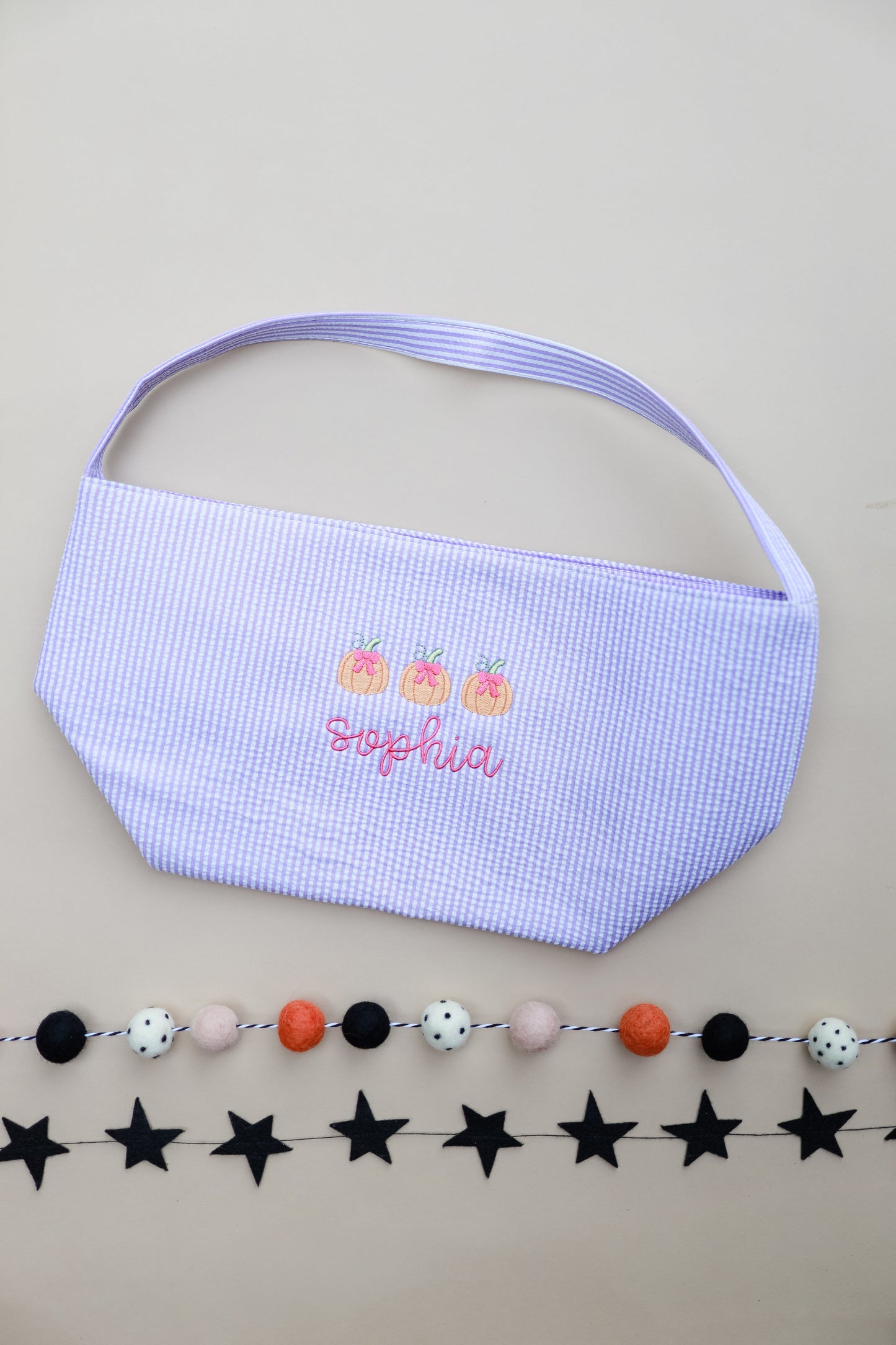 Seersucker Striped Halloween Bag - more colors