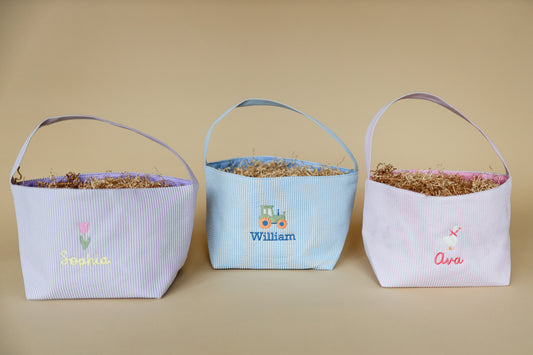 Seersucker Striped Bag for Halloween, Valentine's Day, Easter etc - more colors