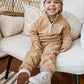Organic Cotton Quarter-Zip Set - Tan
