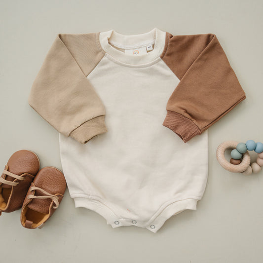 Colorblock Sweatshirt Romper