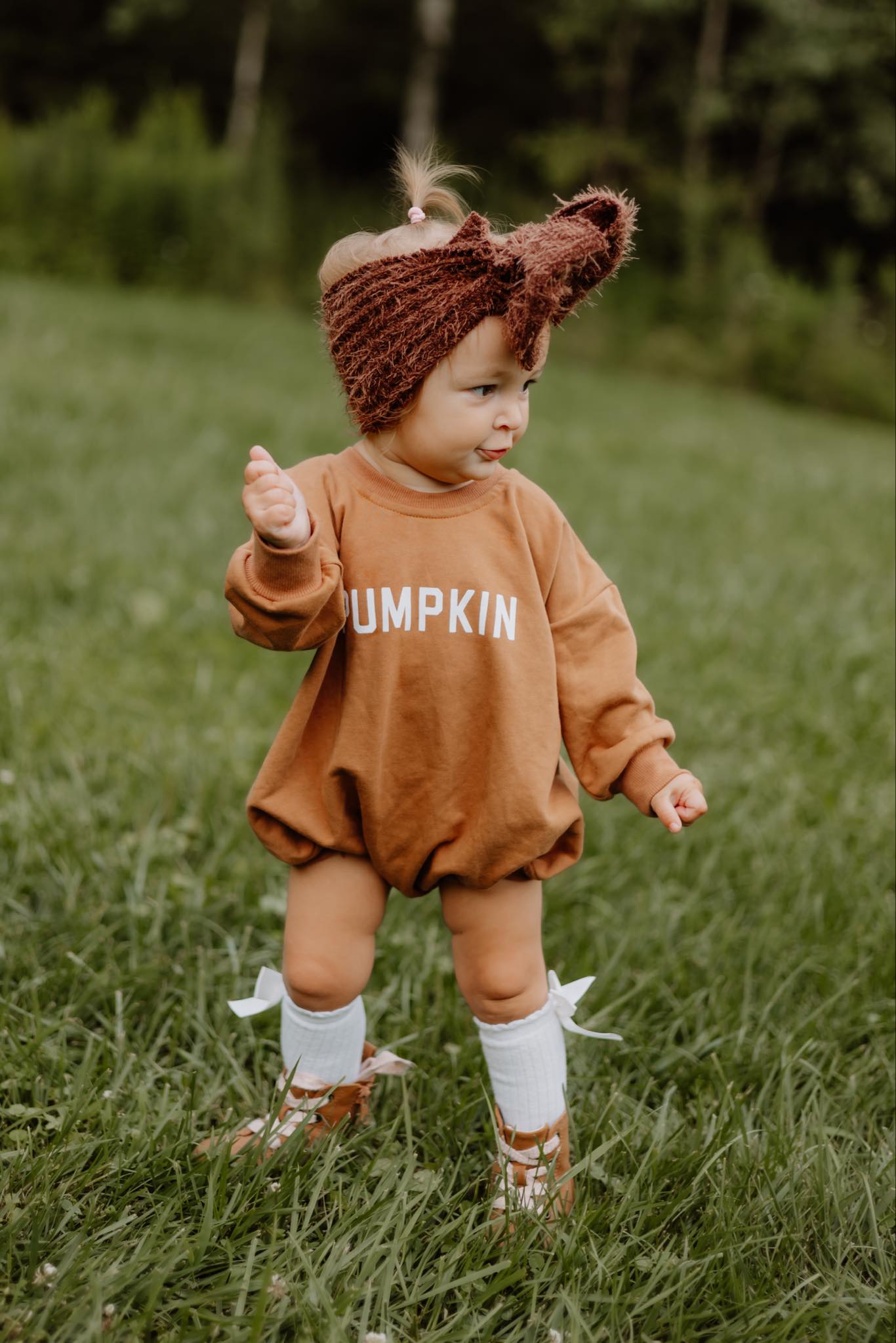 Crewneck Sweatshirt or Sweatshirt Romper - Burnt Orange