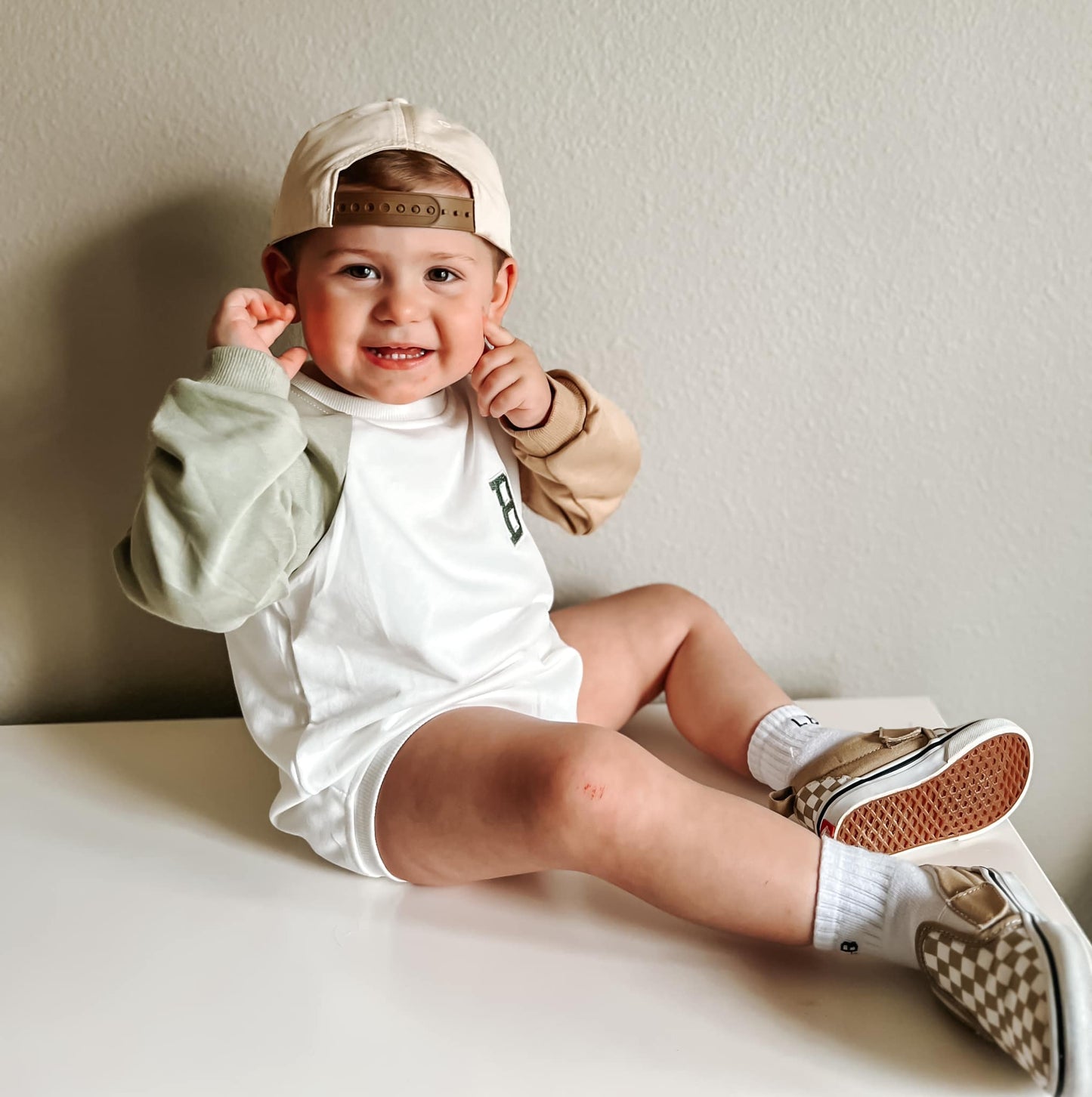 Colorblock Sweatshirt Romper