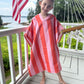 Cabana Stripe Beach Towel Poncho
