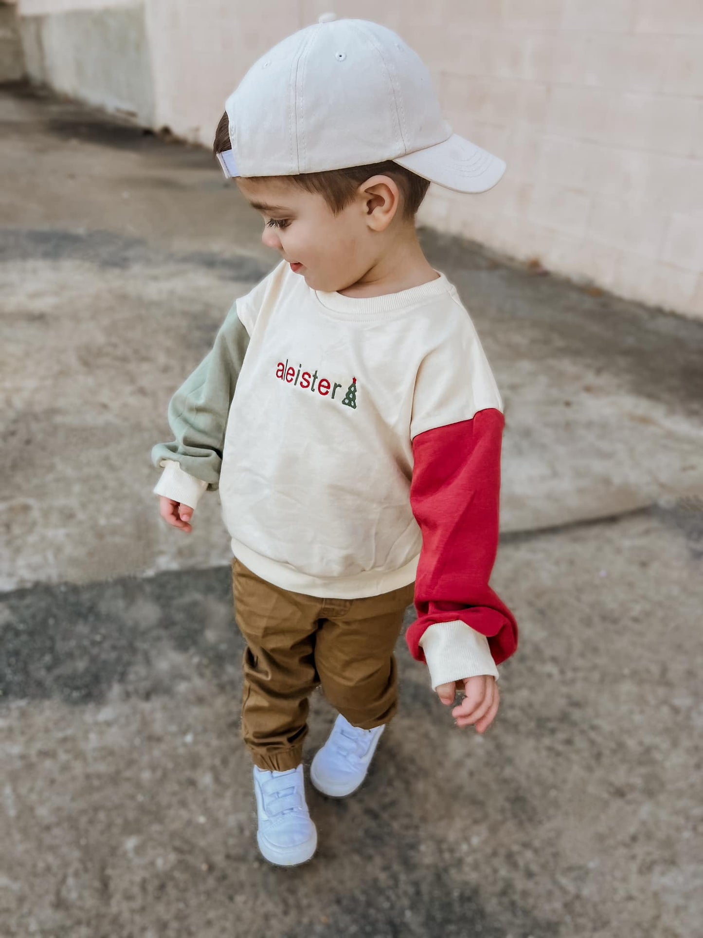Christmas Colorblock Crewneck Sweatshirt & Jogger Pants