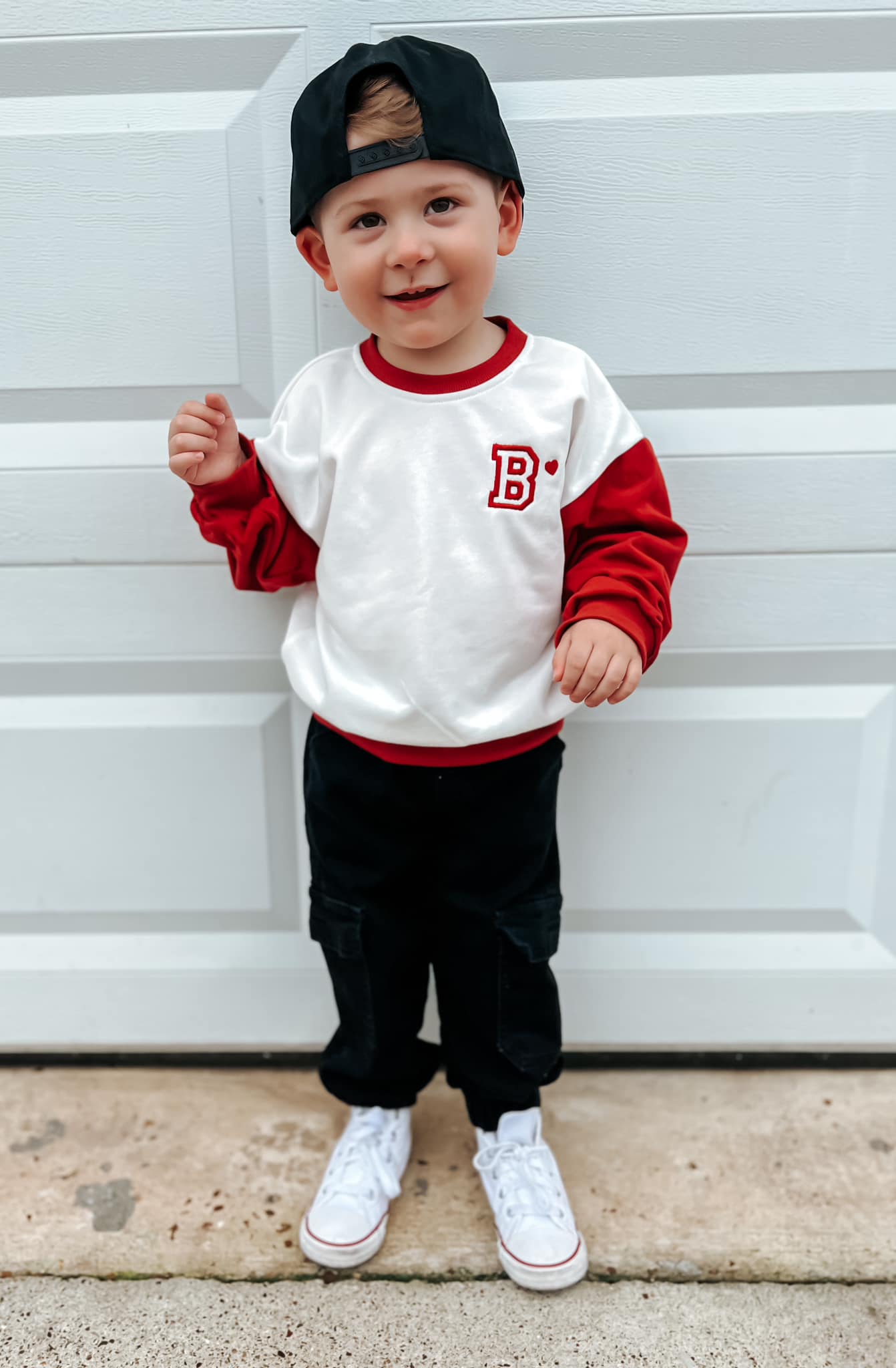 Red & White Christmas Colorblock Romper or Crew - Valentine's Day