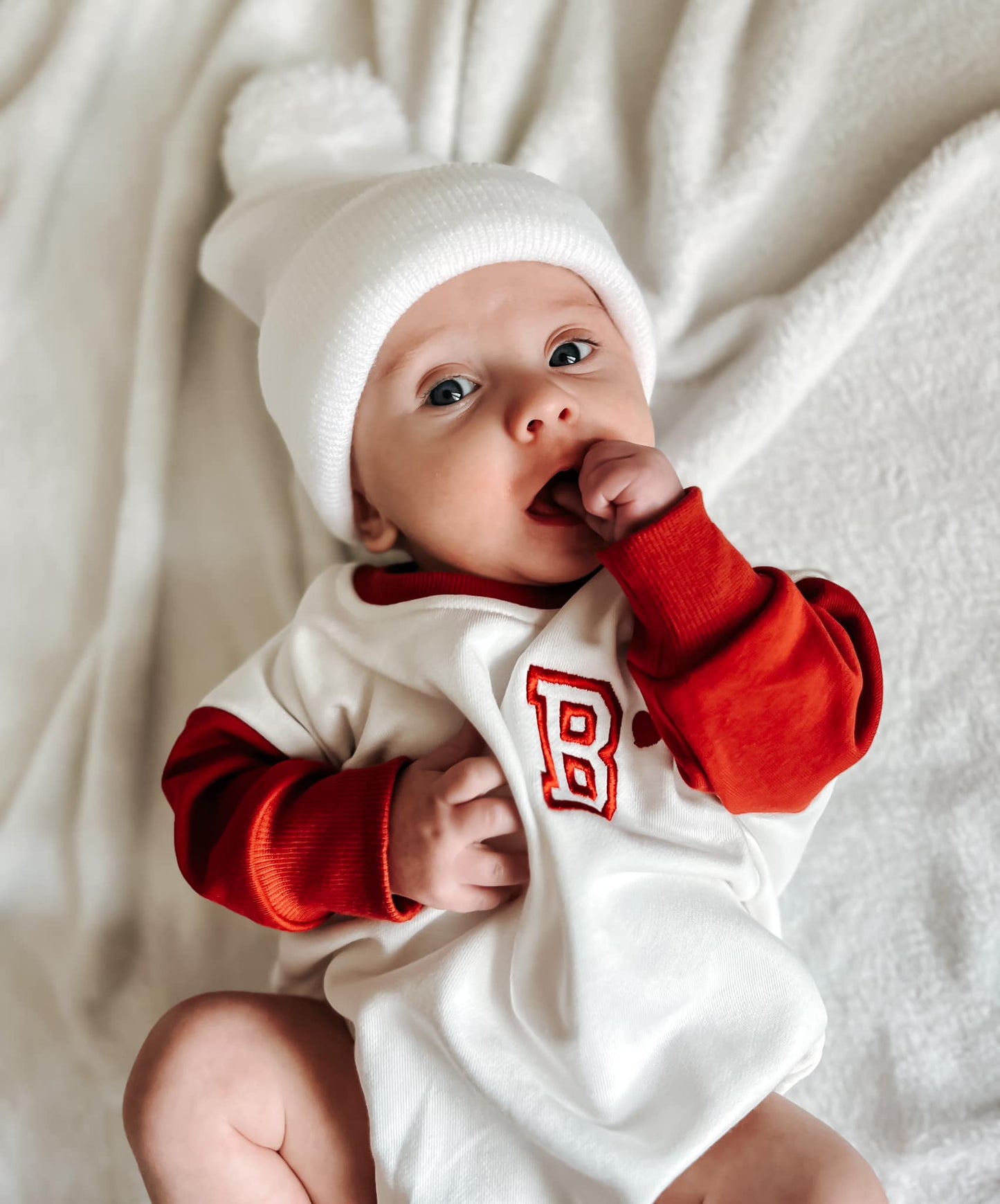 Red & White Christmas Colorblock Romper or Crew - Valentine's Day