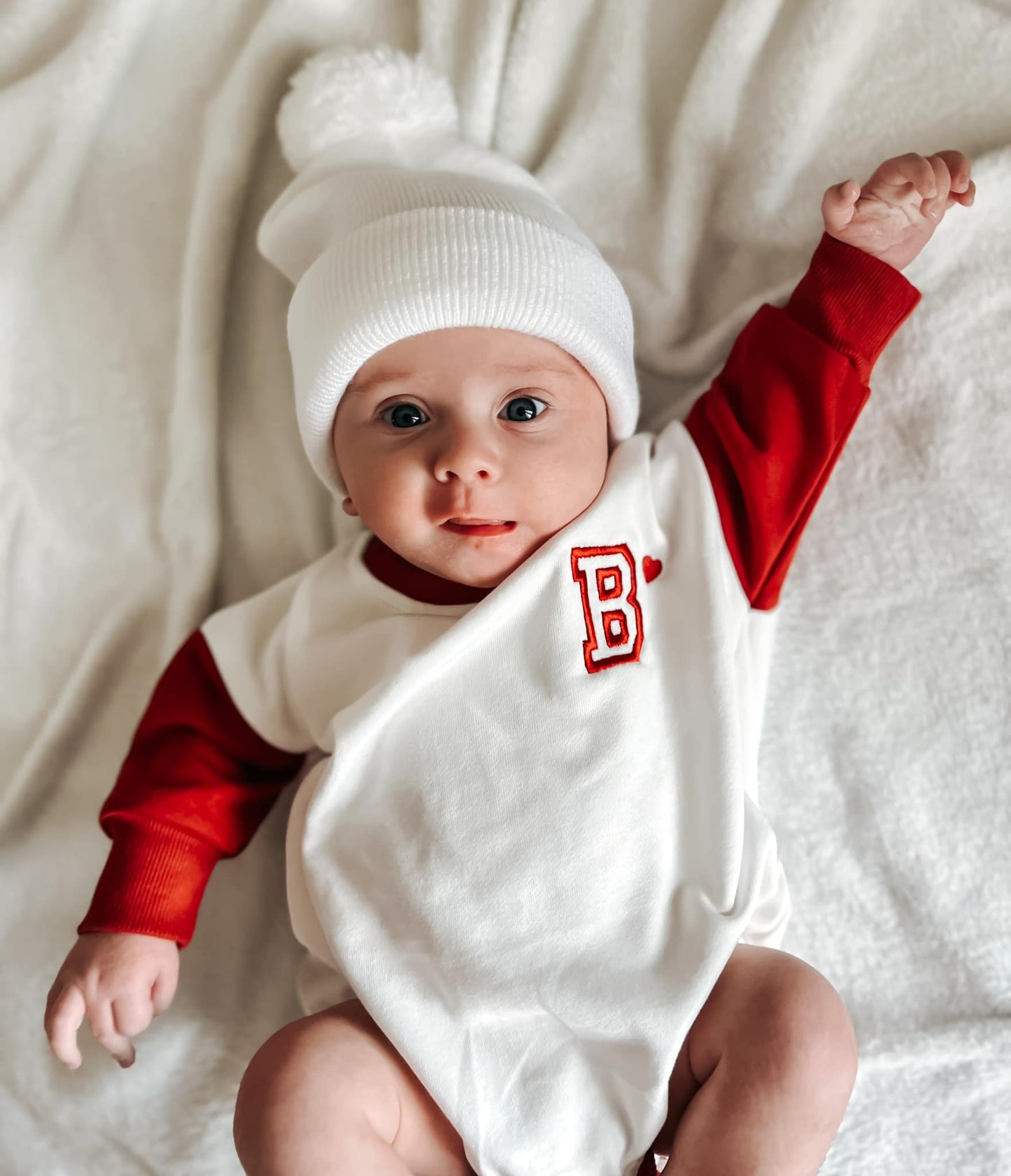 Red & White Christmas Colorblock Romper or Crew - Valentine's Day