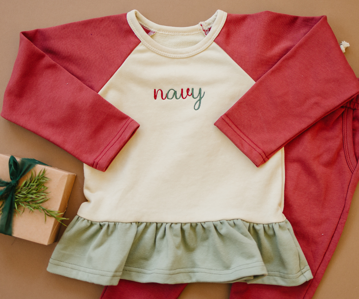 Christmas Colorblock Peplum