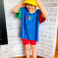 PRESALE 90s Colorblock Oversized Tee w/Optional Biker Shorts *mid-July
