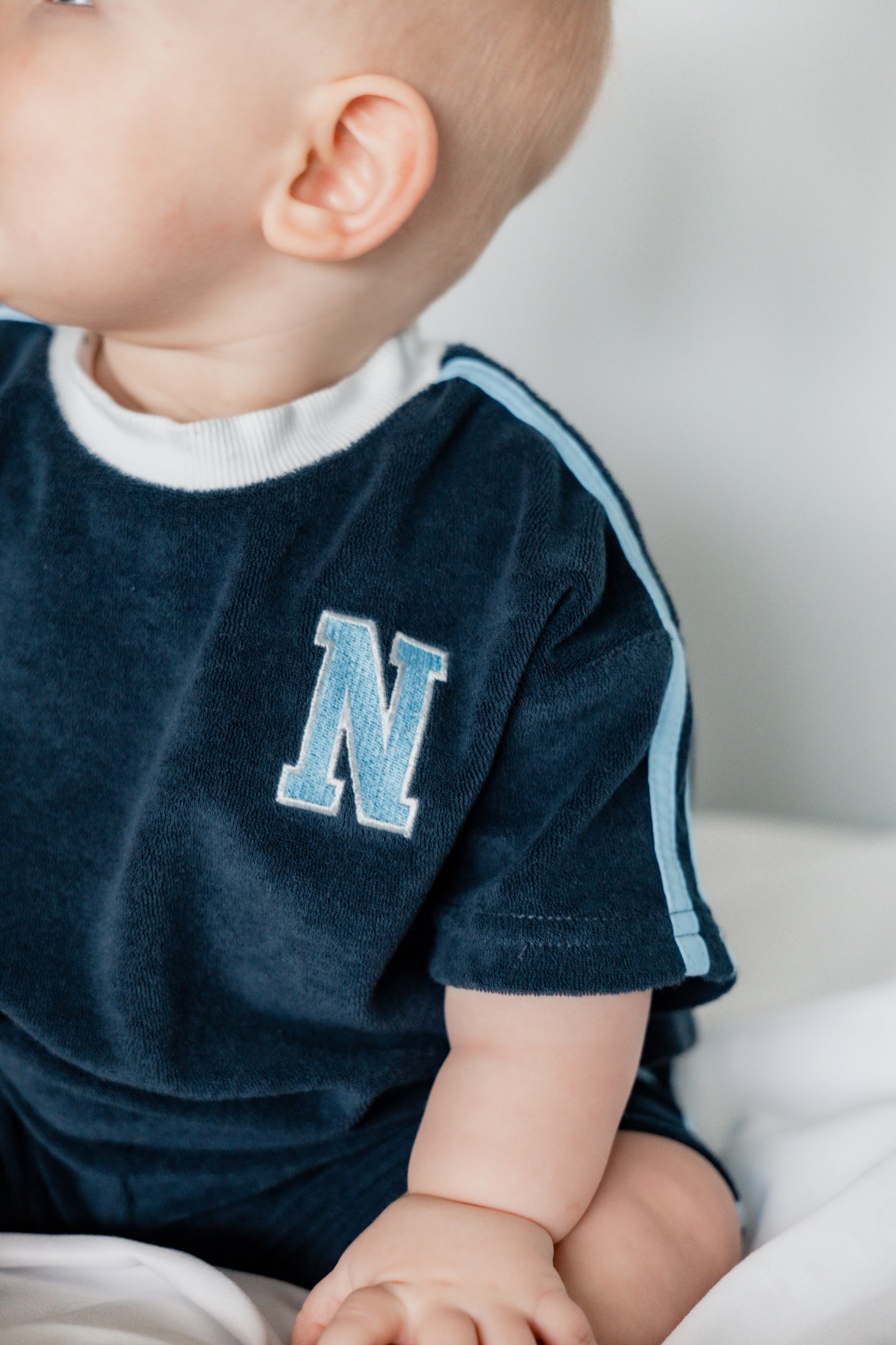 Organic Cotton Terry Varsity Shorts Set