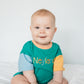 Organic Cotton Colorblock T-Shirt Romper
