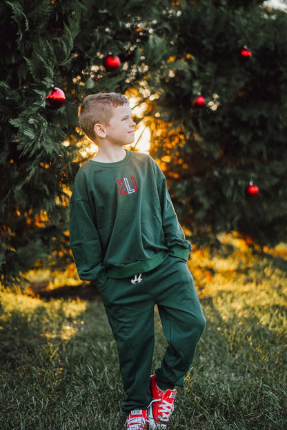 Crewneck Sweatshirt or Jogger Set - Red or Green