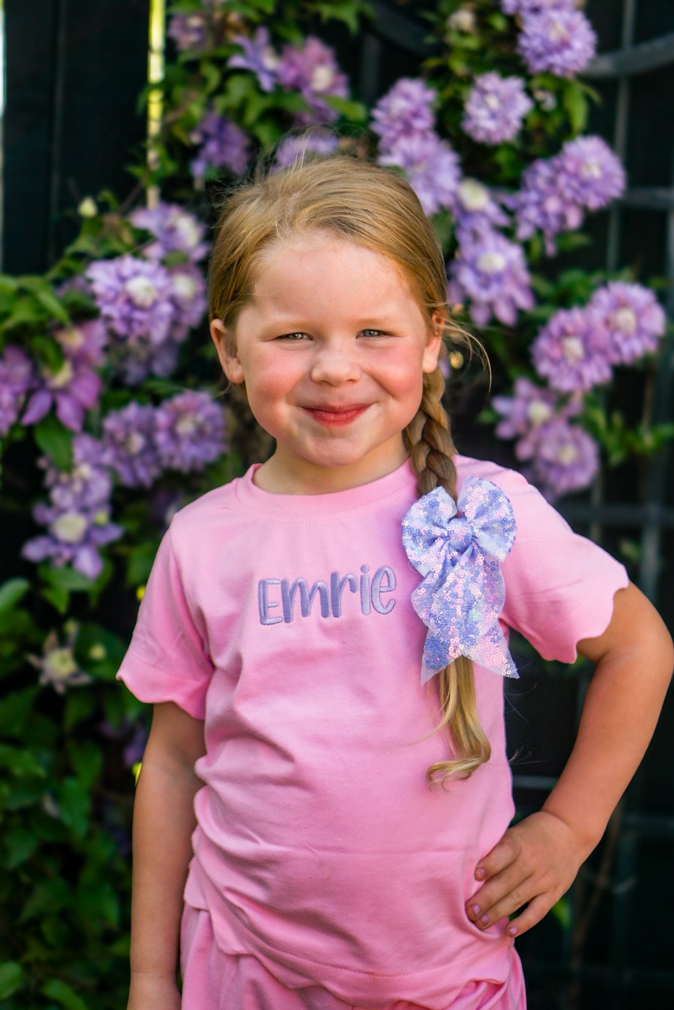 Scalloped Shorts Set - Pink or Purple