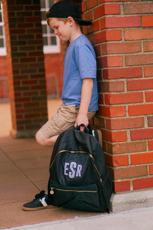 Solid Color Backpack - Blue, Black or Teal