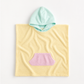 Colorblock Terry Beach Towel Poncho