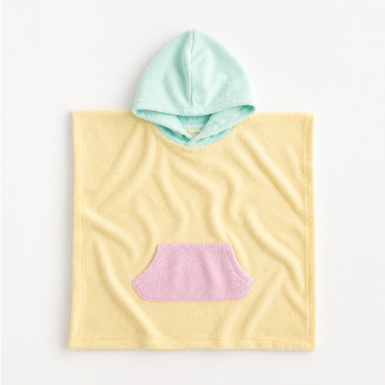 Colorblock Terry Beach Towel Poncho