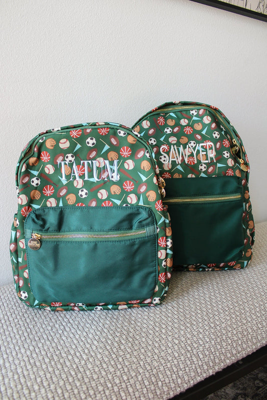 Sports Print Colorblock Backpack - two sizes