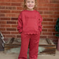 Girls Scalloped Set - Red, Cream, Green or Brown