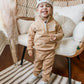 Organic Cotton Quarter-Zip Set - Tan