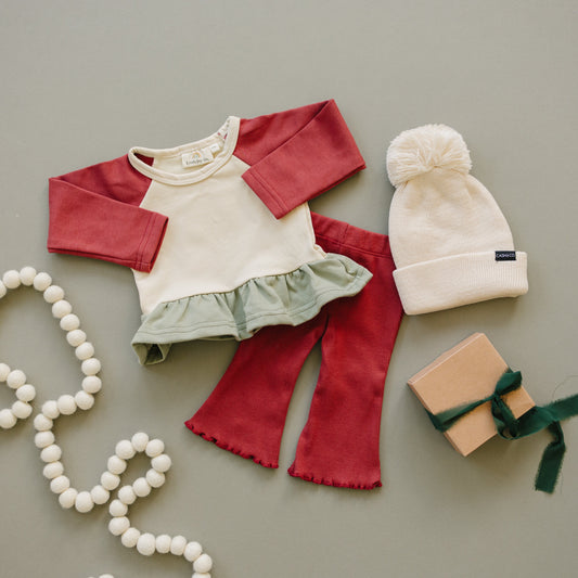 Christmas Colorblock Peplum