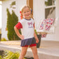 4th of July Colorblock Peplum Set - Top & Shorts