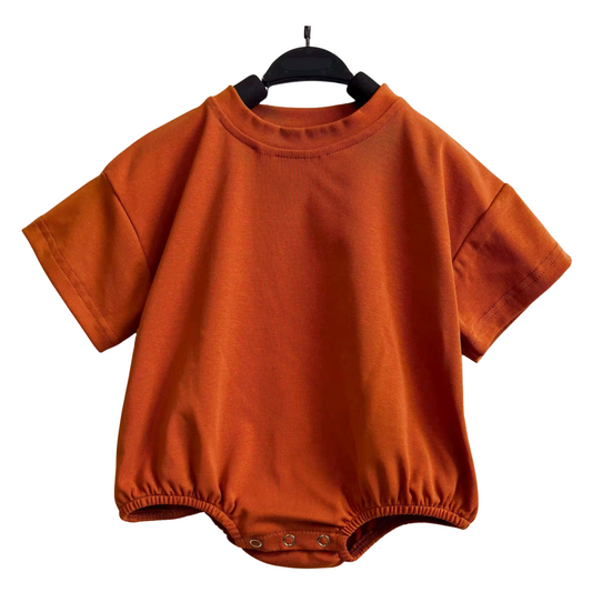 T-Shirt Romper - Burnt Orange