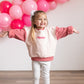 Colorblock Crewneck Sweatshirt - Pinks