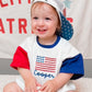 4th of July Colorblock T-Shirt Bubble Romper - Red White & Blue