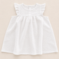 Organic Cotton Muslin Dress - White *4T Only