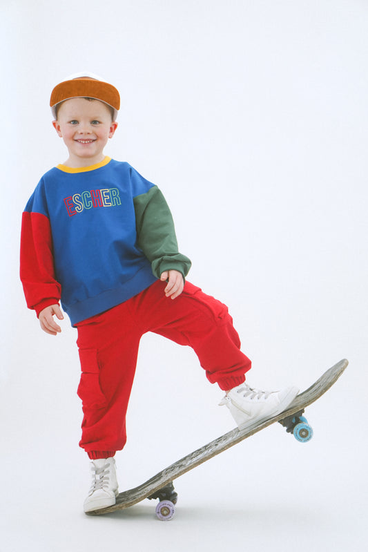 90s Colorblock Crewneck Sweatshirt