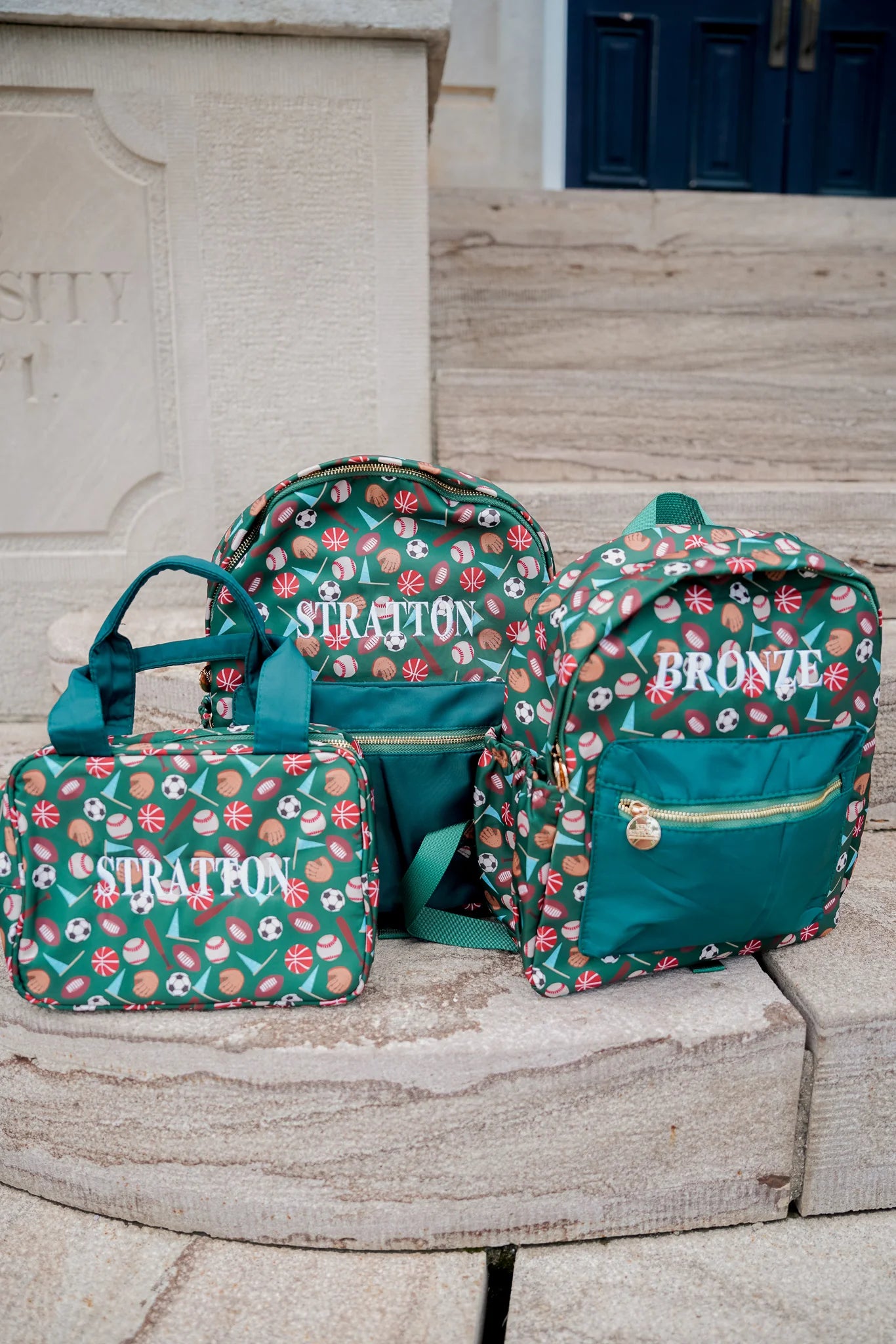 Sports Print Colorblock Backpack - two sizes