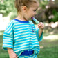PRESALE Organic Cotton Striped Shorts Set - Blue & Green *end of July