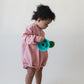 Sweatshirt Romper - Salmon Pink *NB only