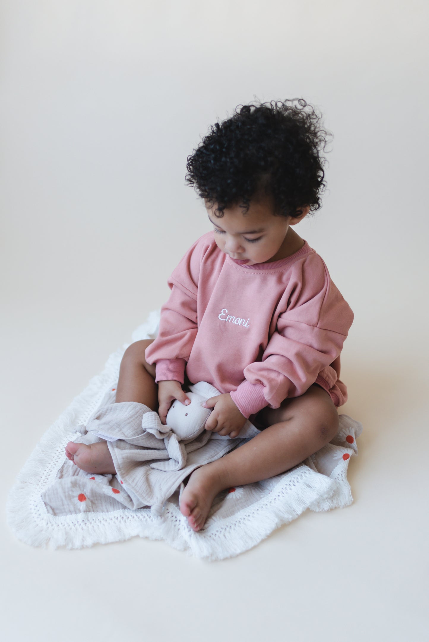 Sweatshirt Romper - Salmon Pink *NB only