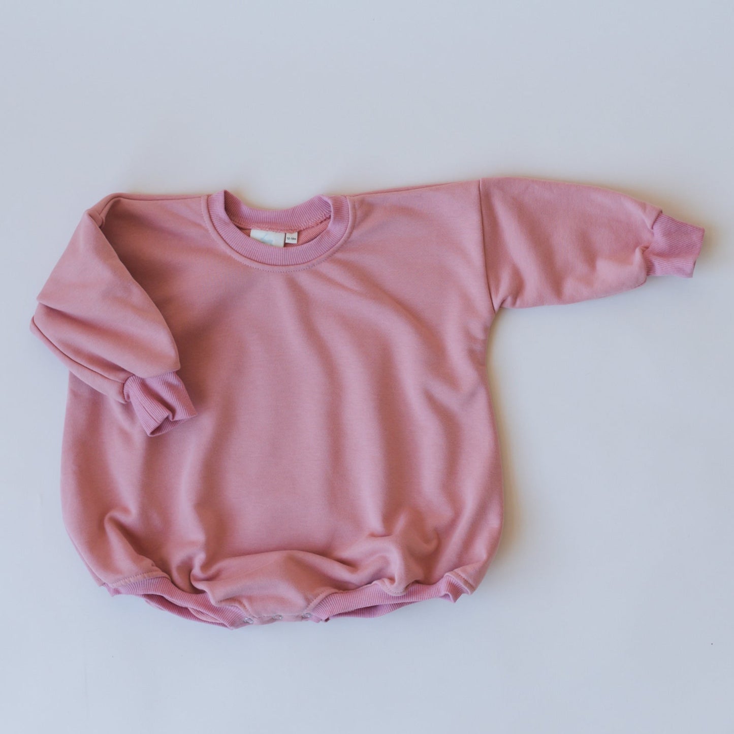 Sweatshirt Romper - Salmon Pink *NB only